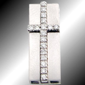 Diamond Pendant Cross .16 TDW 14KT White Gold